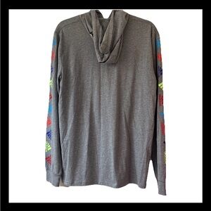 Boys Adidas Gray Long Sleeve Hooded t-shirt